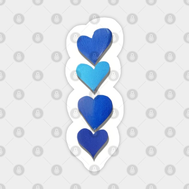Blue Boho Hearts Sticker by ThePawPrintShoppe